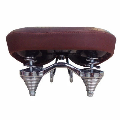 VELO Selle De Vélo Rétro Cruiser Grand Confort Marron – Image 4